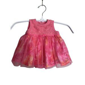 DDG Darlings Romper Sleeveless Dress Sz 3-6 Months Pink Coral Sparkle